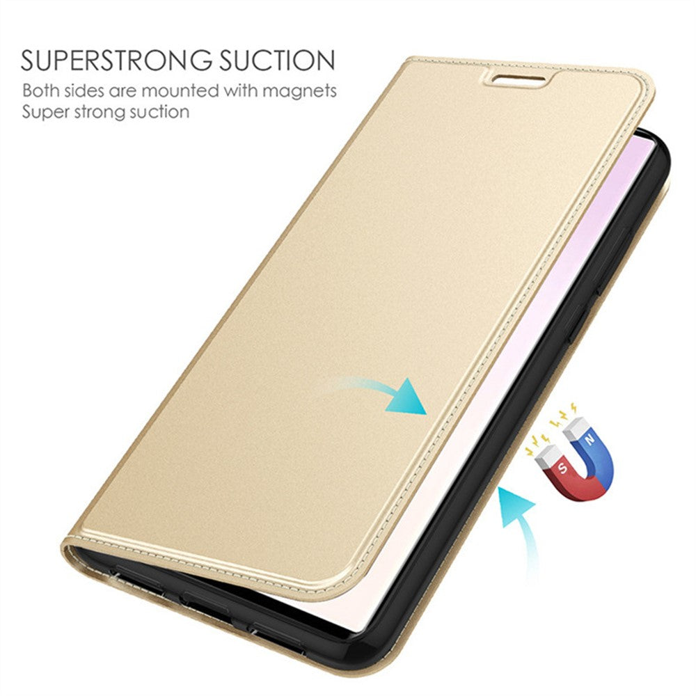 For Xiaomi Poco M8 Pro 5G / Redmi Note 15 Pro+ 5G (Global) Case PU Leather Phone Cover with Card Holder Stand - Gold