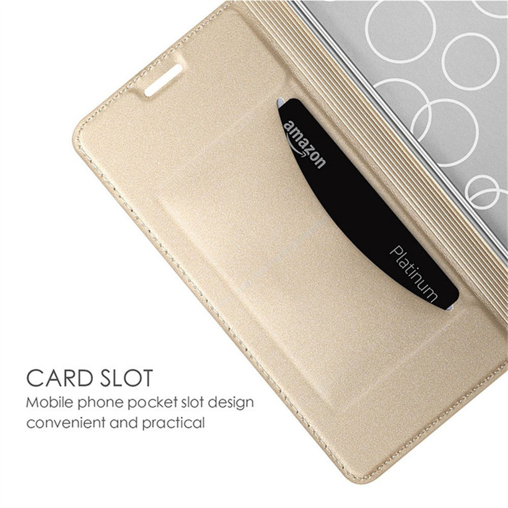 For Xiaomi Poco M8 Pro 5G / Redmi Note 15 Pro+ 5G (Global) Case PU Leather Phone Cover with Card Holder Stand - Gold