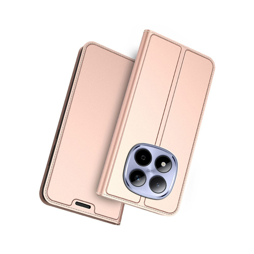 For Xiaomi Poco M8 Pro 5G / Redmi Note 15 Pro+ 5G (Global) Case PU Leather Phone Cover with Card Holder Stand - Rose Gold