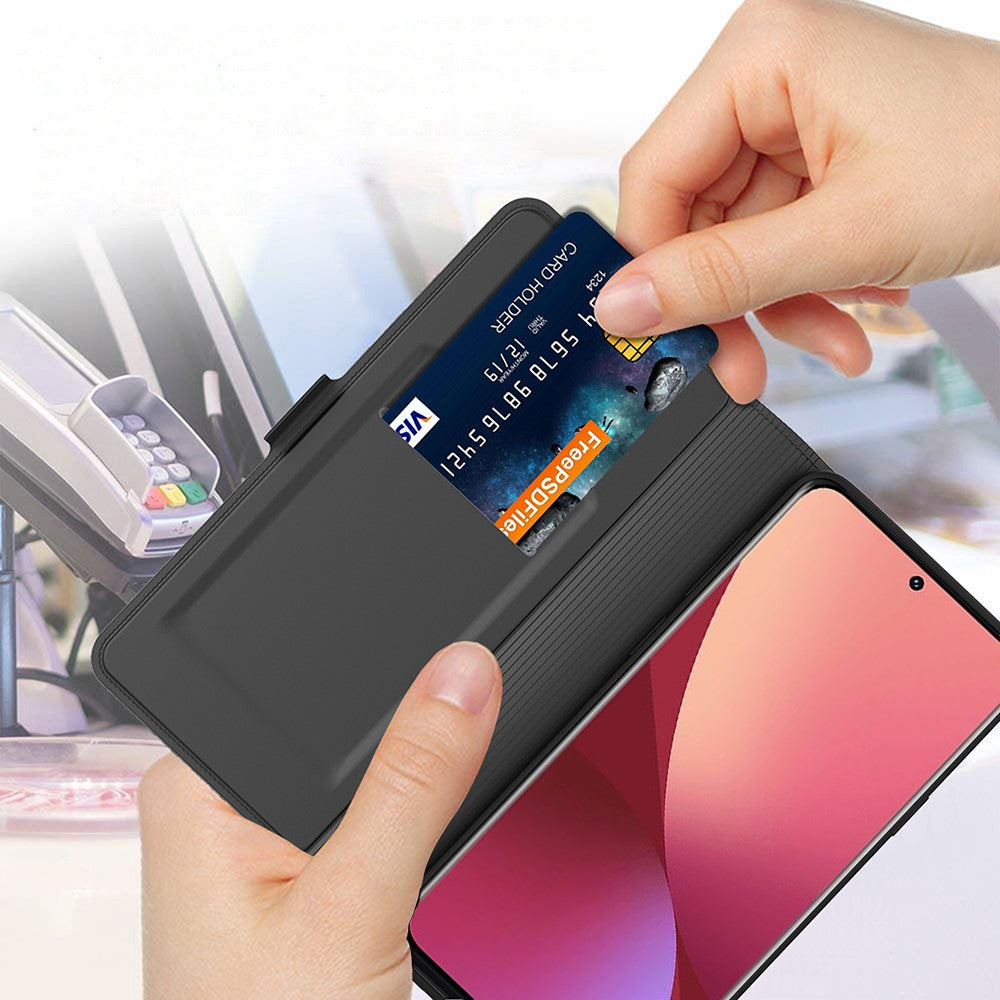 For Xiaomi Poco M8 Pro 5G / Redmi Note 15 Pro+ 5G (Global) Case Shockproof TPU Inner Shell Leather Phone Cover Card Slot - Black