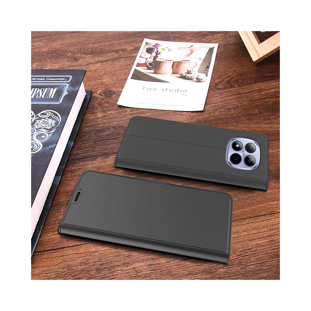 For Xiaomi Poco M8 Pro 5G / Redmi Note 15 Pro+ 5G (Global) Case Shockproof TPU Inner Shell Leather Phone Cover Card Slot - Black