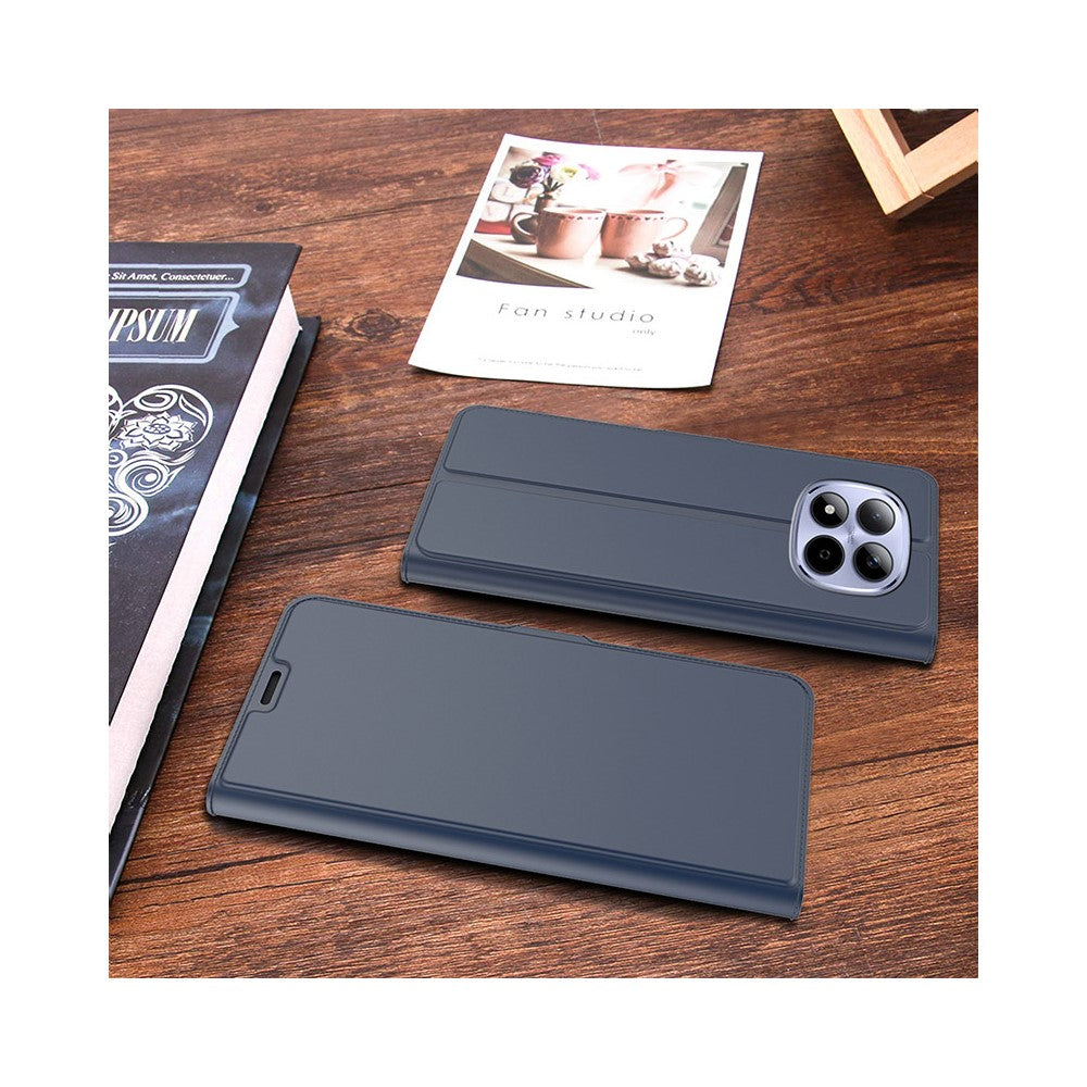 For Xiaomi Poco M8 Pro 5G / Redmi Note 15 Pro+ 5G (Global) Case Shockproof TPU Inner Shell Leather Phone Cover Card Slot - Blue
