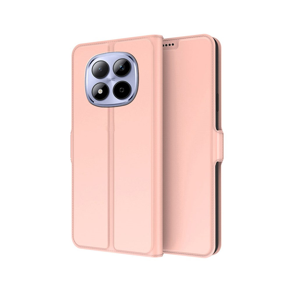 For Xiaomi Poco M8 Pro 5G / Redmi Note 15 Pro+ 5G (Global) Case Shockproof TPU Inner Shell Leather Phone Cover Card Slot - Rose Gold