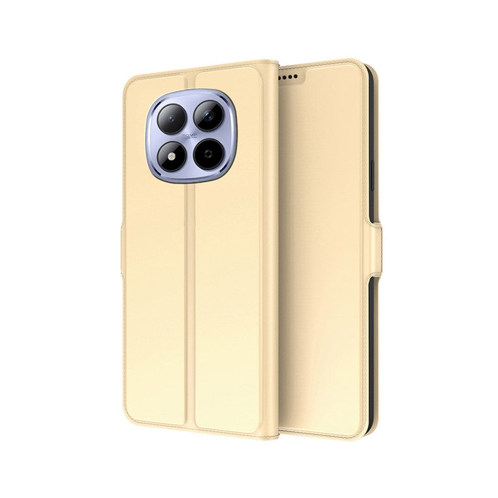 For Xiaomi Poco M8 Pro 5G / Redmi Note 15 Pro+ 5G (Global) Case Shockproof TPU Inner Shell Leather Phone Cover Card Slot - Gold