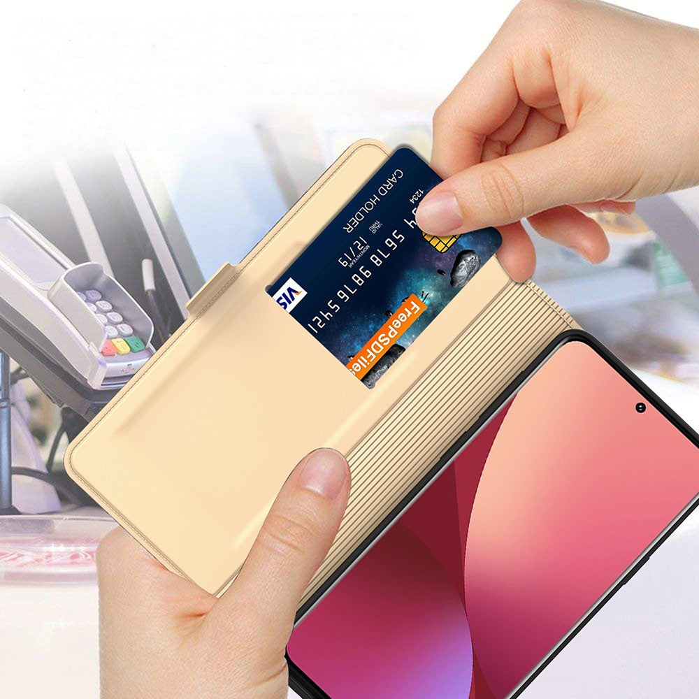For Xiaomi Poco M8 Pro 5G / Redmi Note 15 Pro+ 5G (Global) Case Shockproof TPU Inner Shell Leather Phone Cover Card Slot - Gold