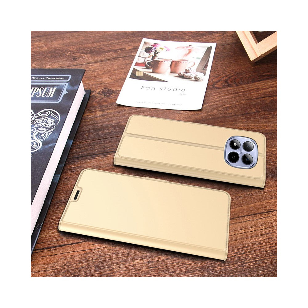 For Xiaomi Poco M8 Pro 5G / Redmi Note 15 Pro+ 5G (Global) Case Shockproof TPU Inner Shell Leather Phone Cover Card Slot - Gold