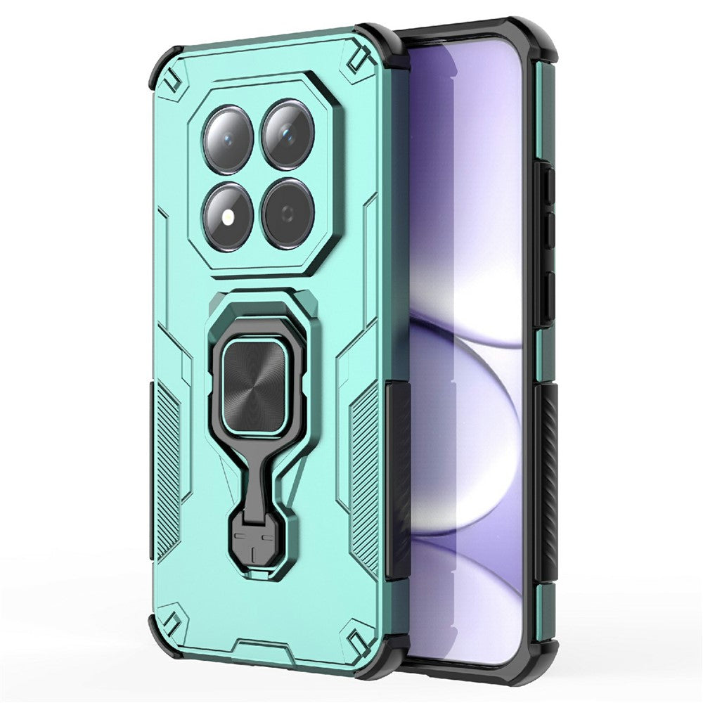 For Xiaomi Redmi Note 15 Pro 5G (Global) Case Rotatable Ring Kickstand PC + TPU Shockproof Phone Cover - Green