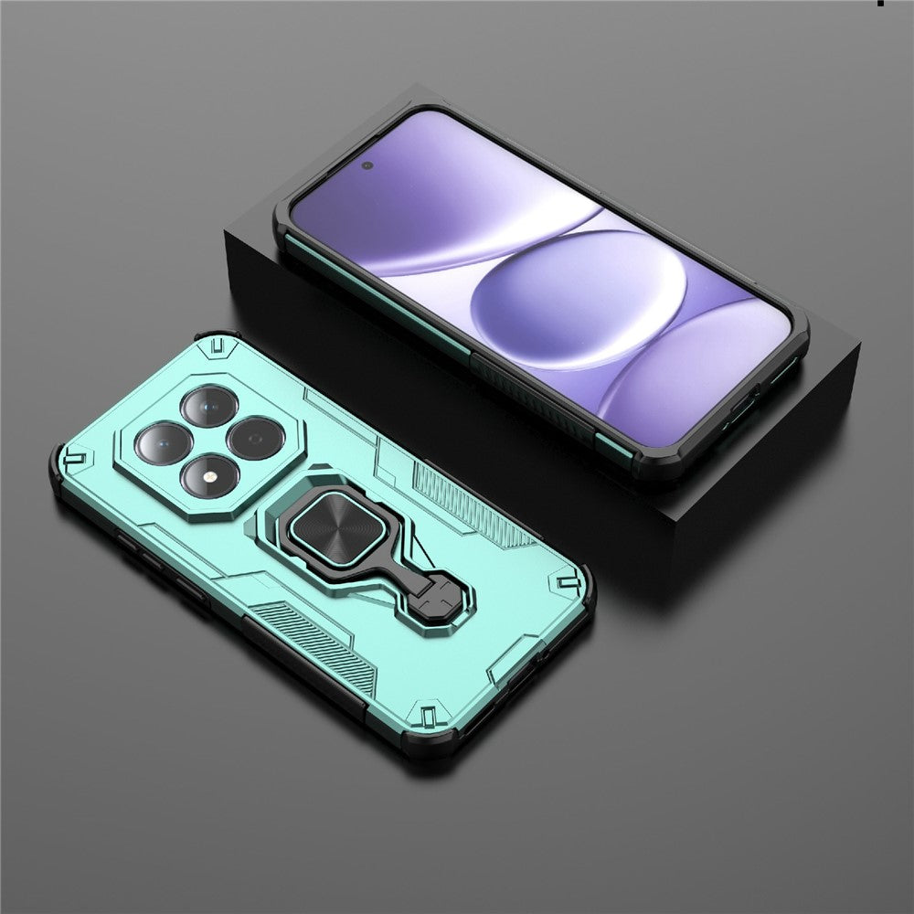 For Xiaomi Redmi Note 15 Pro 5G (Global) Case Rotatable Ring Kickstand PC + TPU Shockproof Phone Cover - Green