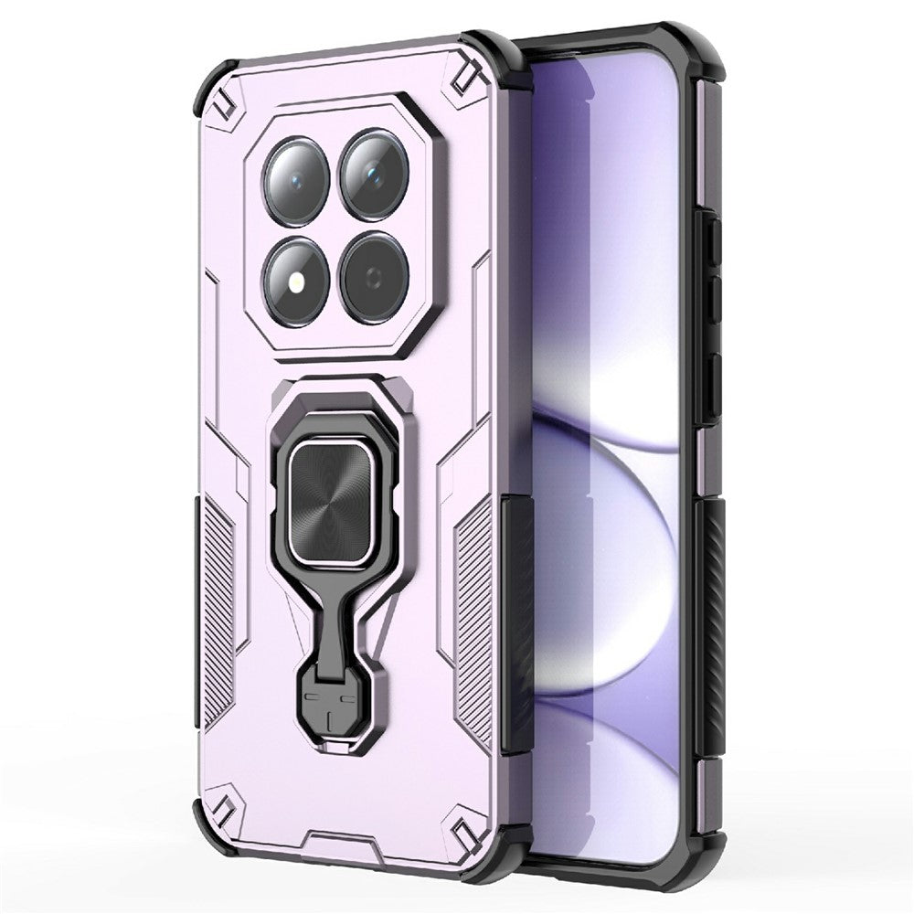 For Xiaomi Redmi Note 15 Pro 5G (Global) Case Rotatable Ring Kickstand PC + TPU Shockproof Phone Cover - Purple