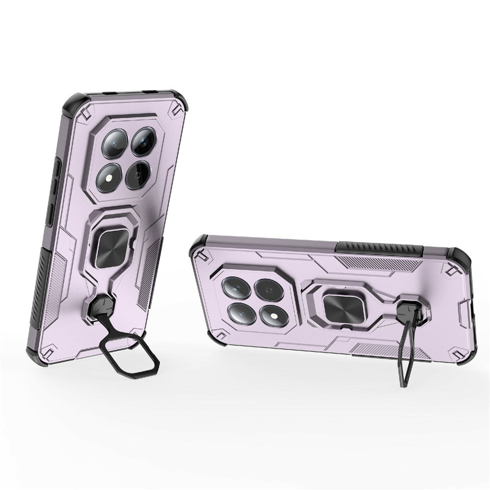 For Xiaomi Redmi Note 15 Pro 5G (Global) Case Rotatable Ring Kickstand PC + TPU Shockproof Phone Cover - Purple