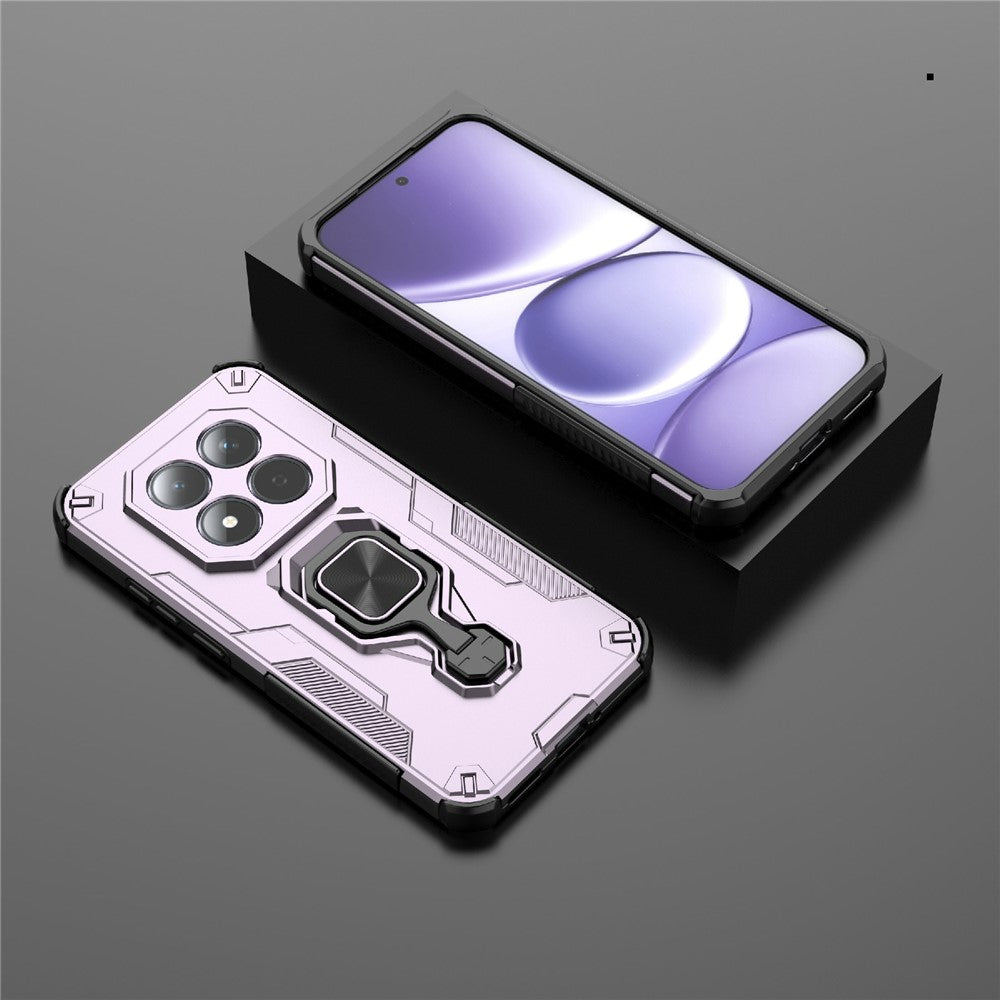 For Xiaomi Redmi Note 15 Pro 5G (Global) Case Rotatable Ring Kickstand PC + TPU Shockproof Phone Cover - Purple