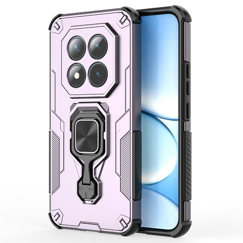 For Xiaomi Poco M8 Pro 5G / Redmi Note 15 Pro+ 5G (Global) Case Rotatable Ring Kickstand PC + TPU Shockproof Phone Cover - Purple