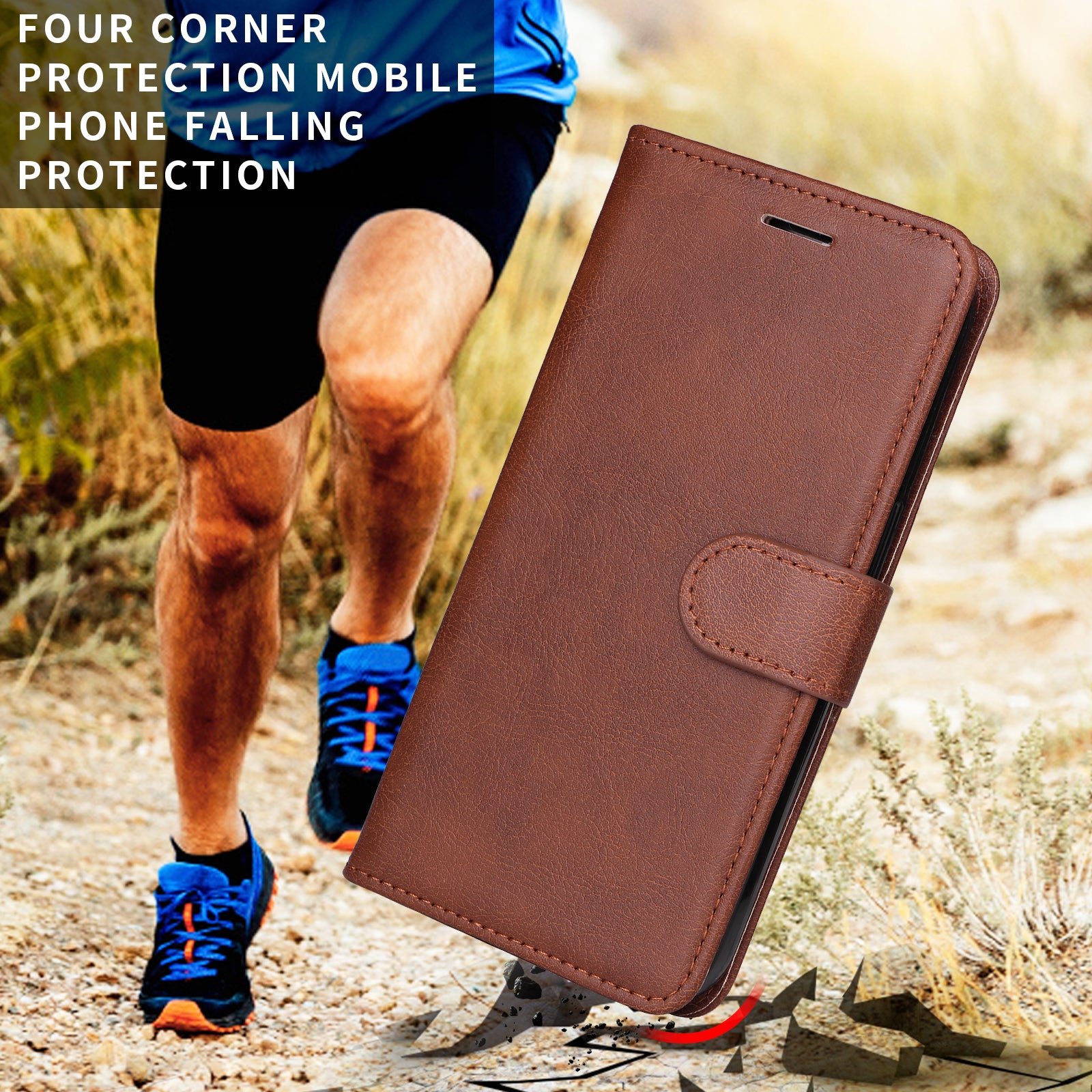 For Xiaomi Poco M8 Pro 5G / Redmi Note 15 Pro+ 5G (Global) Leather Wallet Case with Strap Solid Color Phone Stand Cover - Brown
