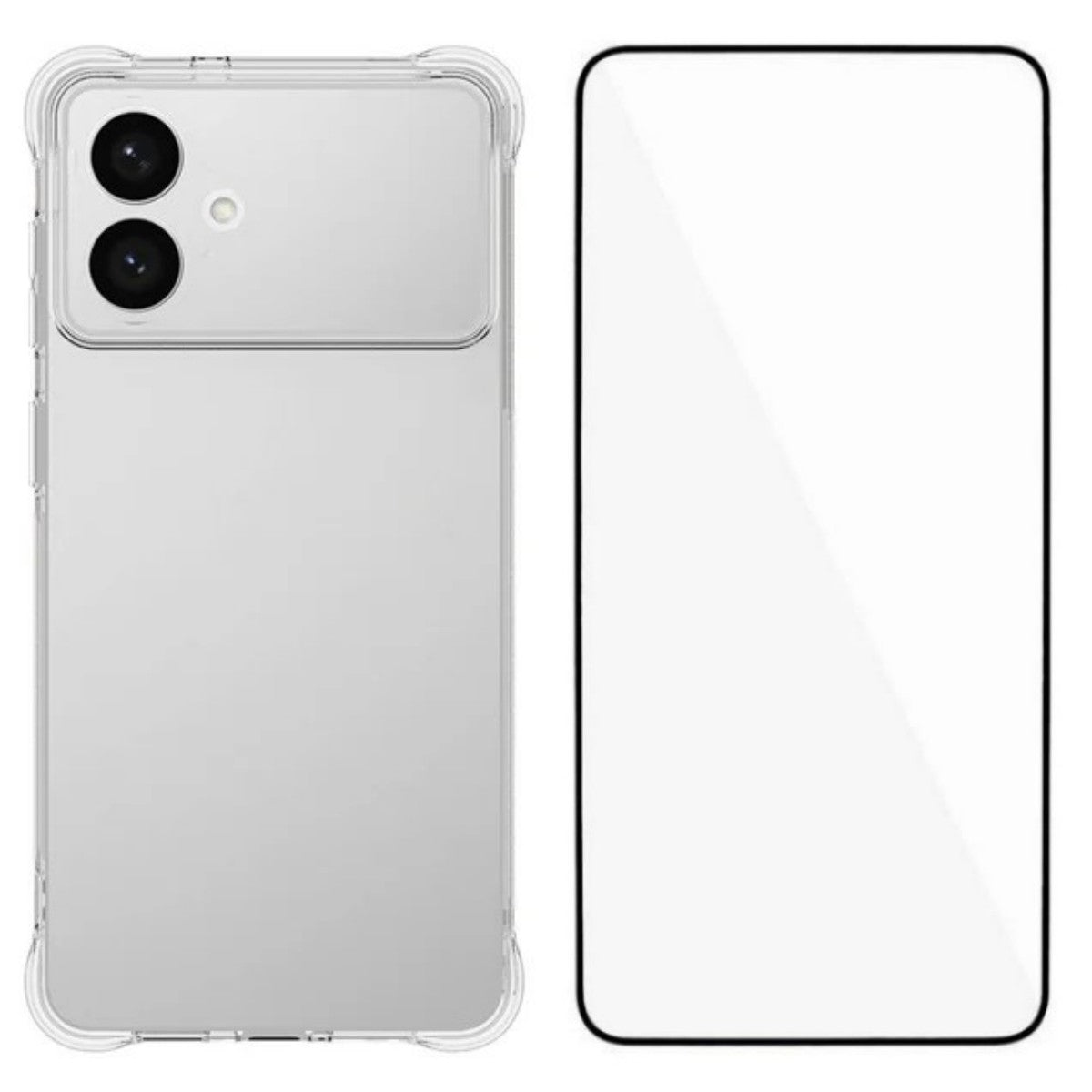 For-Samsung-Galaxy-S26-Edge-Case-WANLONFENG-WL-Series-2.0mm-TPU-Phone-Cover-with-Tempered-Glass-Film-Transparent