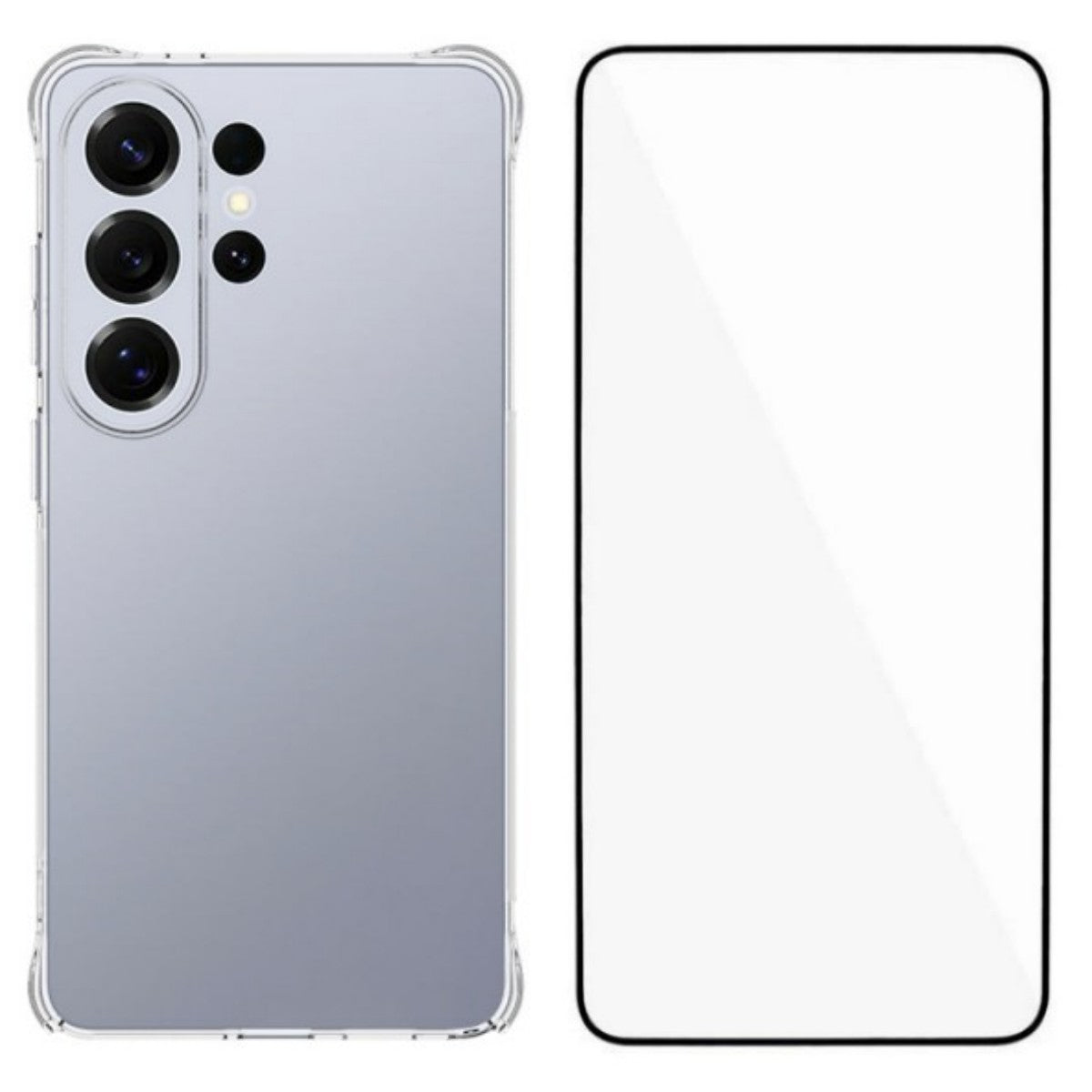 For-Samsung-Galaxy-S26-Ultra-Case-WANLONFENG-WL-Series-2.0mm-TPU-Phone-Cover-with-Tempered-Glass-Film-Transparent