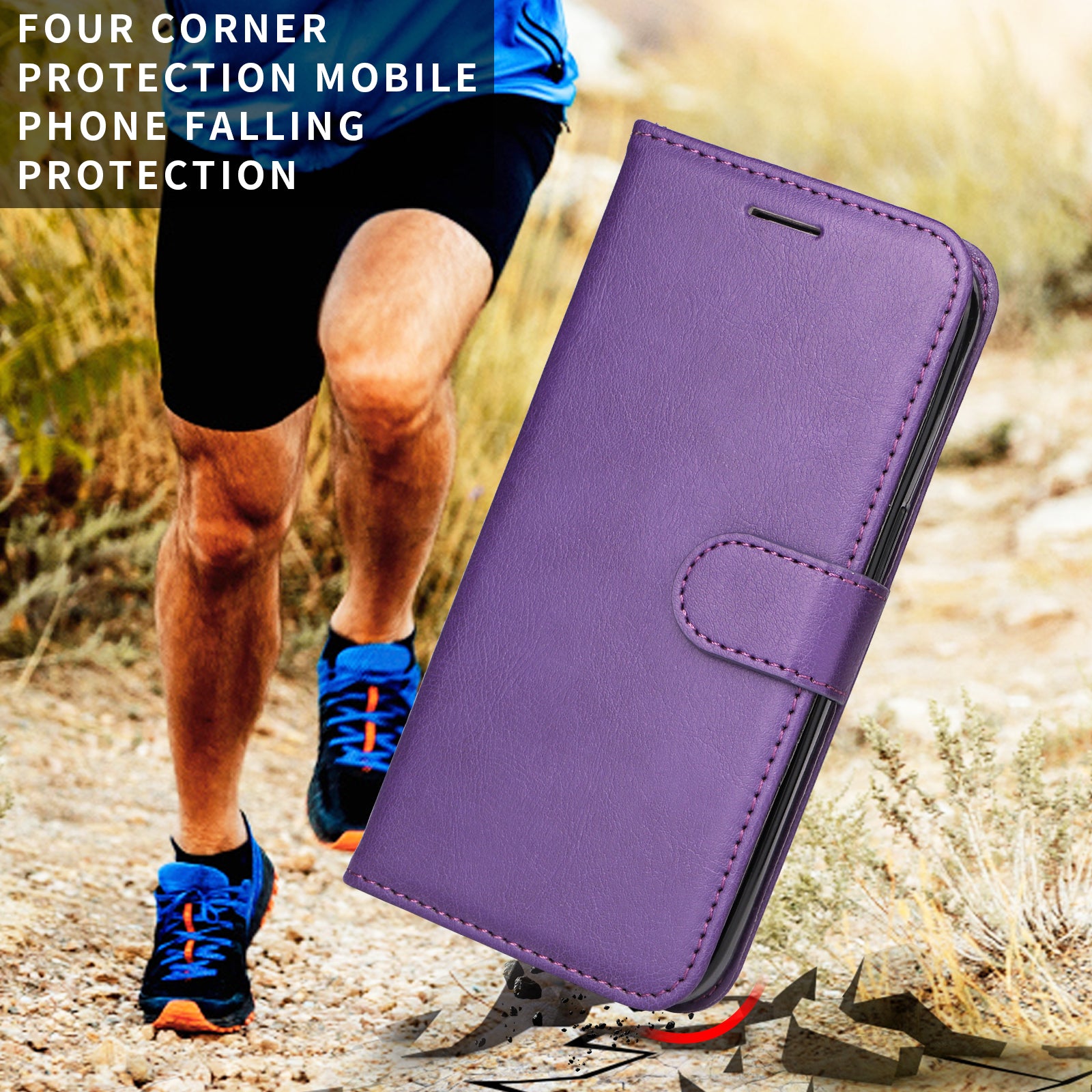 For Xiaomi Redmi Note 15 Pro 5G (Global) Leather Wallet Case with Strap Solid Color Phone Stand Cover - Purple