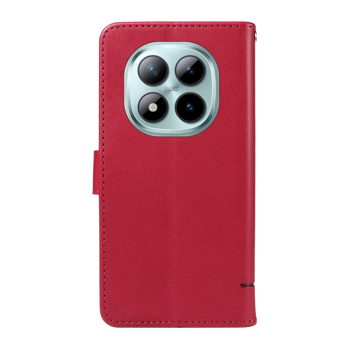 For Xiaomi Poco M8 Pro 5G / Redmi Note 15 Pro+ 5G (Global) Case Cat Pattern Imprint Leather Phone Cover with Wrist Strap - Red