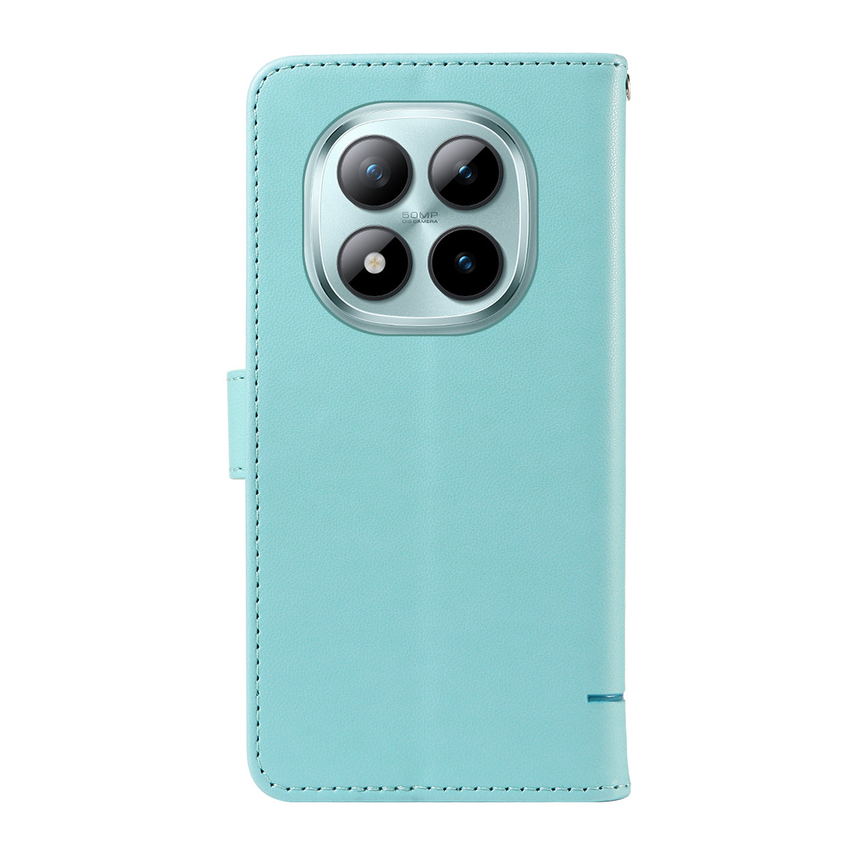 For Xiaomi Poco M8 Pro 5G / Redmi Note 15 Pro+ 5G (Global) Case Cat Pattern Imprint Leather Phone Cover with Wrist Strap - Green