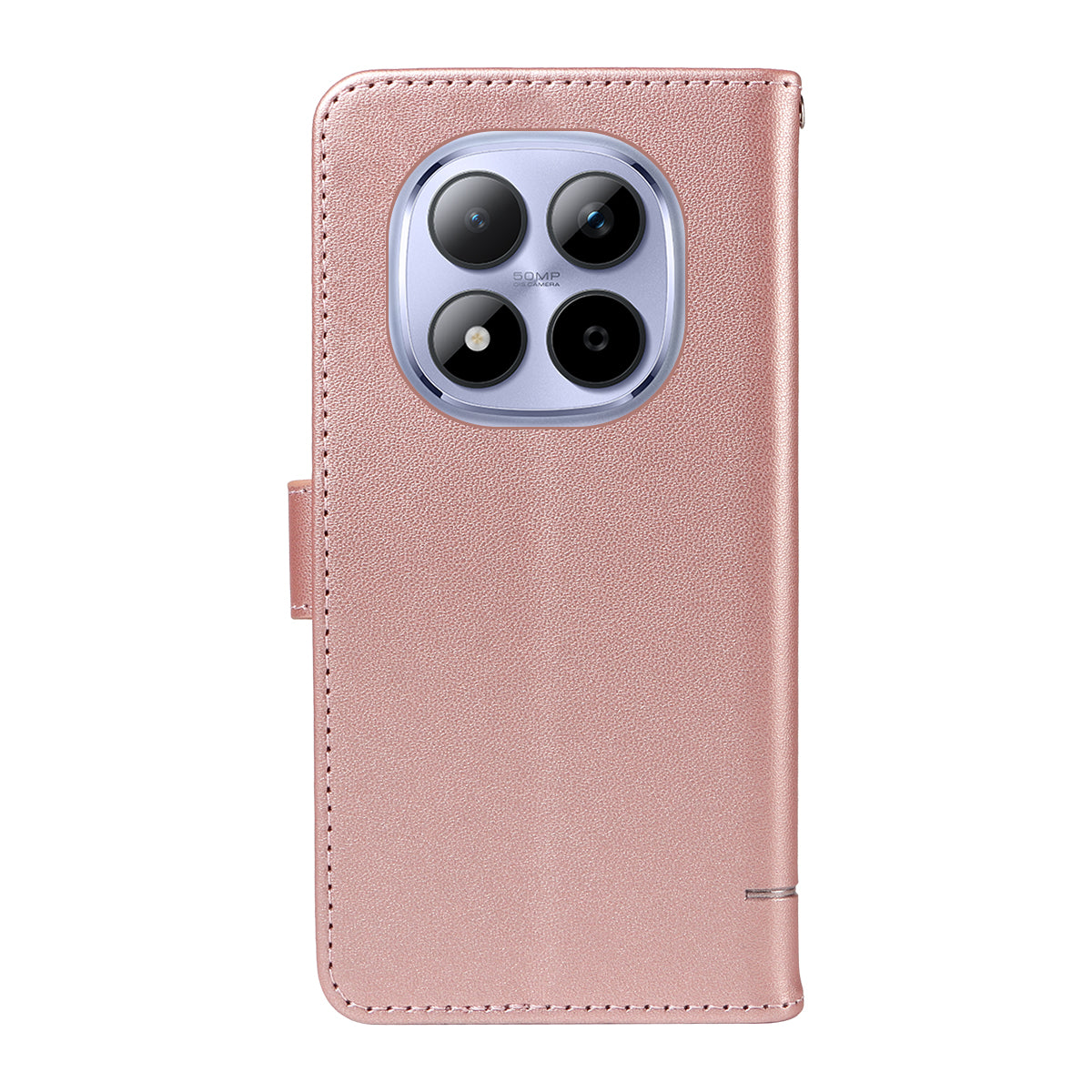 For Xiaomi Redmi Note 15 Pro 5G (Global) Case Cat Pattern Imprint Leather Phone Cover with Wrist Strap - Rose Gold