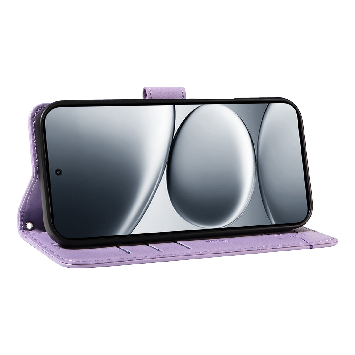 For Xiaomi Redmi Note 15 Pro 5G (Global) Case Cat Pattern Imprint Leather Phone Cover with Wrist Strap - Purple