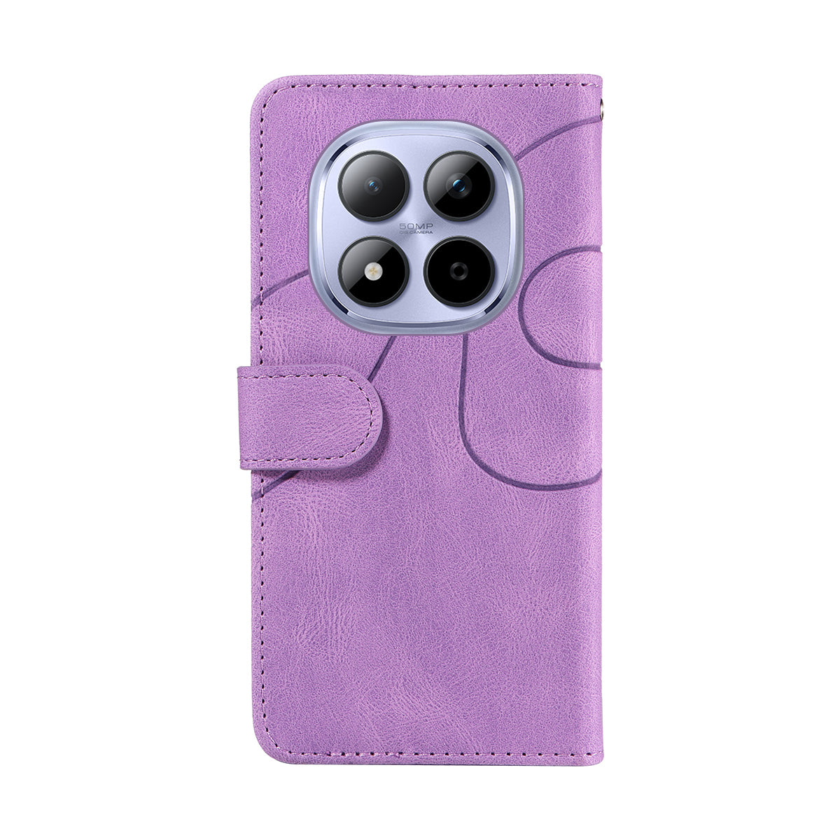 For Xiaomi Redmi Note 15 Pro 5G (Global) Leather Phone Case Stand Wallet with Bi-colour Splicing Design - Purple