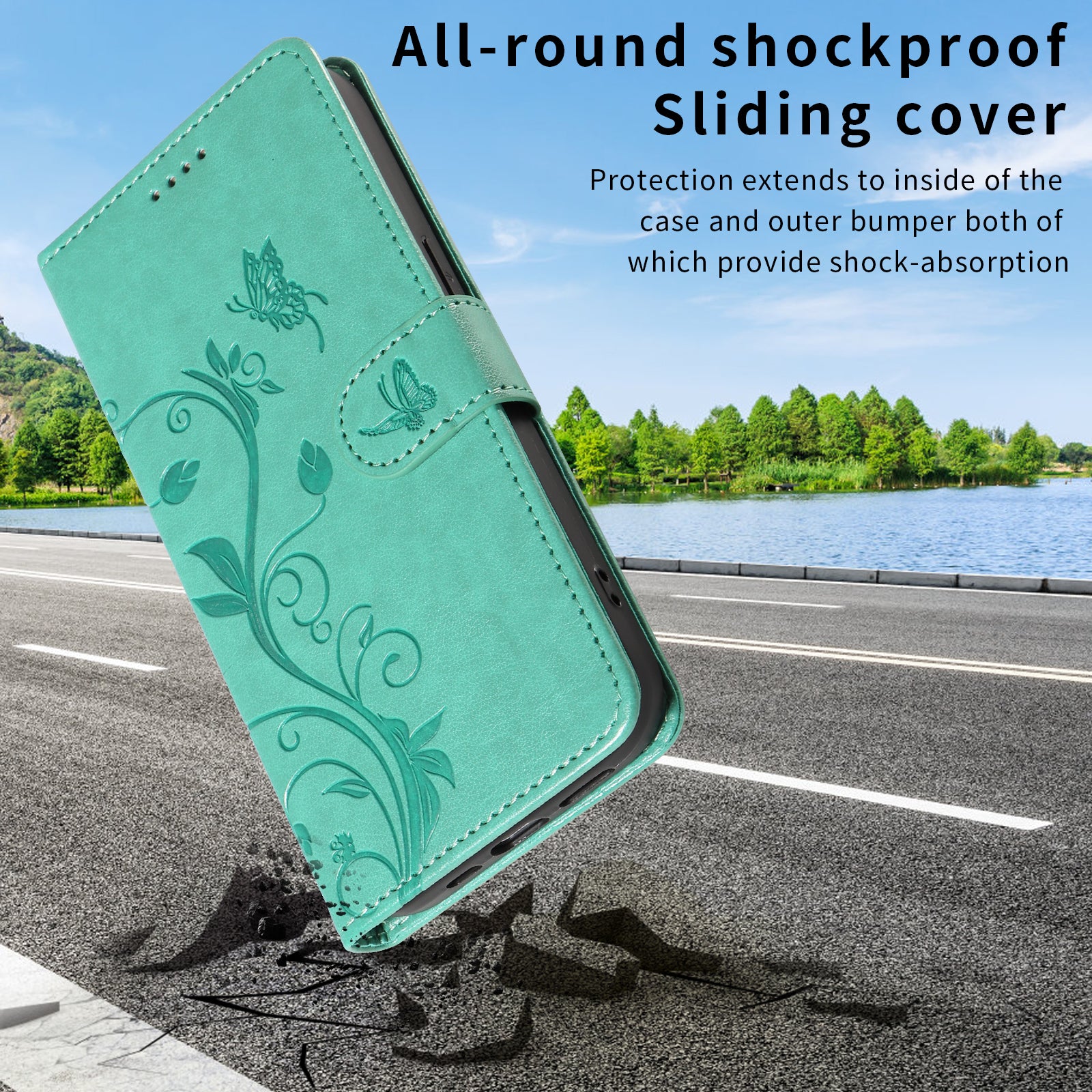 For Xiaomi Redmi Note 15 Pro 5G (Global) PU Leather Cases Flower Pattern Wallet Stand Phone Cover with Strap - Green