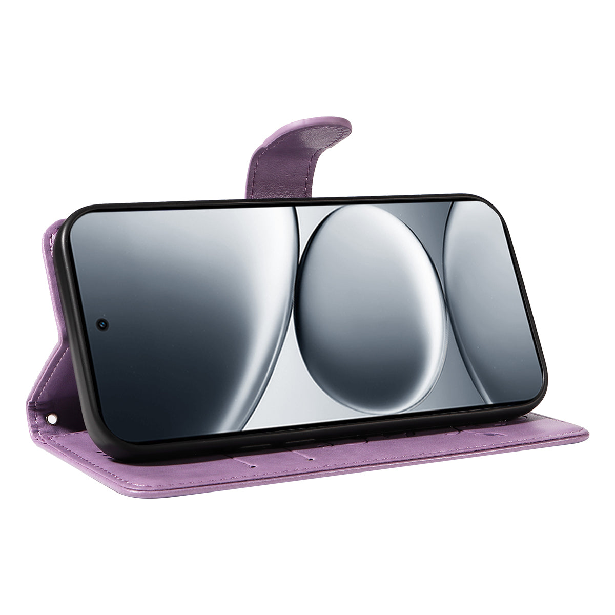 For Xiaomi Redmi Note 15 Pro 5G (Global) PU Leather Cases Flower Pattern Wallet Stand Phone Cover with Strap -  Light Purple