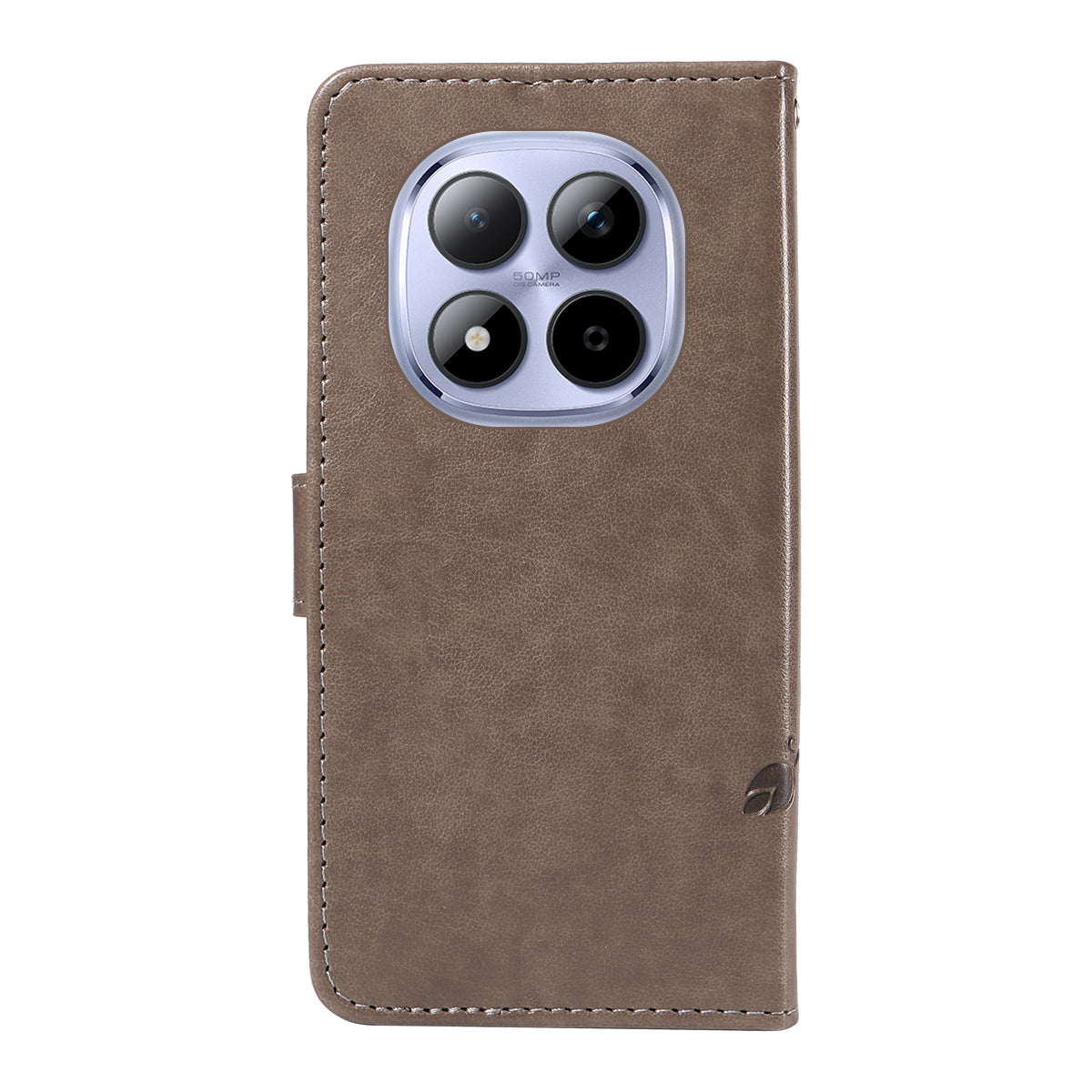 For Xiaomi Redmi Note 15 Pro 5G (Global) PU Leather Cases Flower Pattern Wallet Stand Phone Cover with Strap - Grey