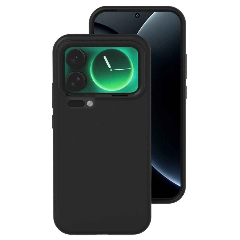For Xiaomi 17 Pro Liquid Silicone Phone Case Skin-Friendly Shockproof Protective Back Cover - Black