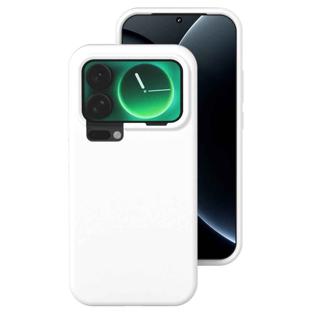 For Xiaomi 17 Pro Liquid Silicone Phone Case Skin-Friendly Shockproof Protective Back Cover - White