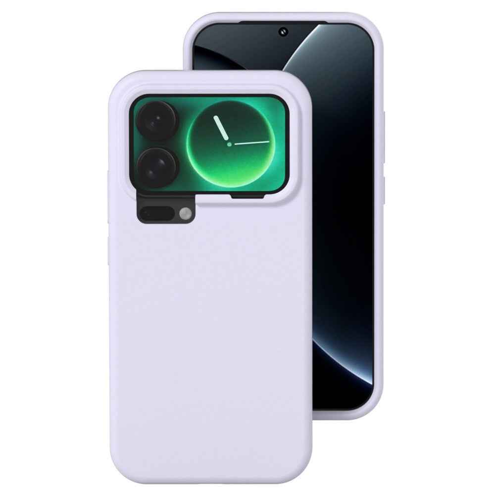 For Xiaomi 17 Pro Liquid Silicone Phone Case Skin-Friendly Shockproof Protective Back Cover - Pea Purple