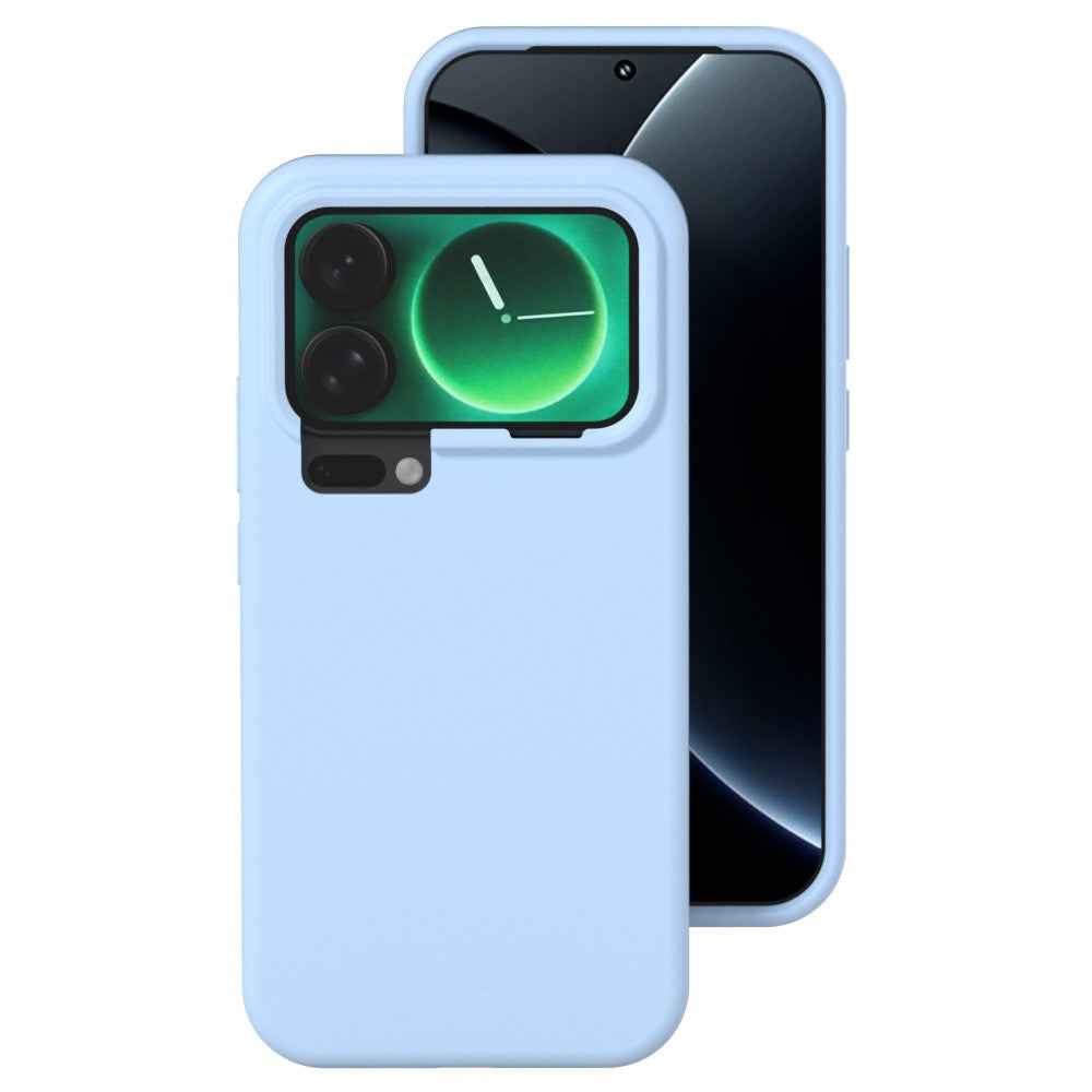 For Xiaomi 17 Pro Liquid Silicone Phone Case Skin-Friendly Shockproof Protective Back Cover - Mist Blue