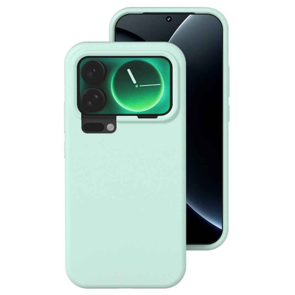For Xiaomi 17 Pro Liquid Silicone Phone Case Skin-Friendly Shockproof Protective Back Cover - Mint Green