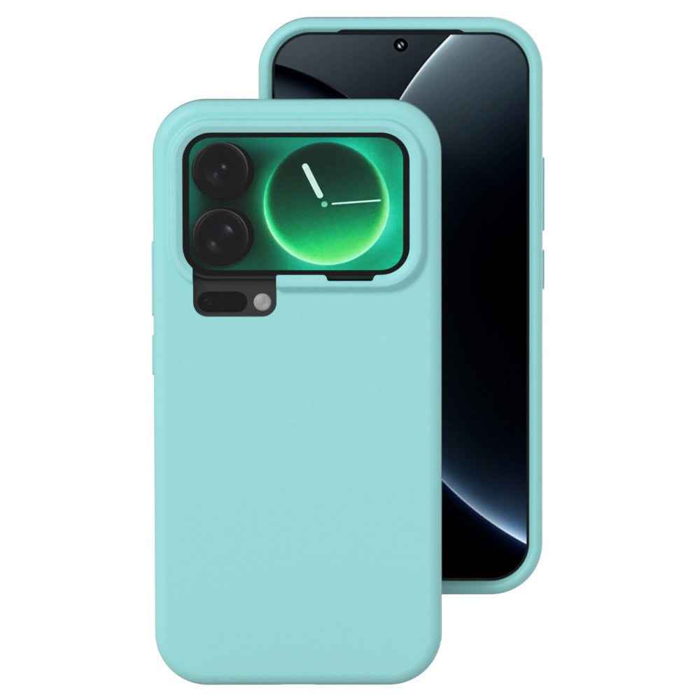 For Xiaomi 17 Pro Liquid Silicone Phone Case Skin-Friendly Shockproof Protective Back Cover - Glacier Blue