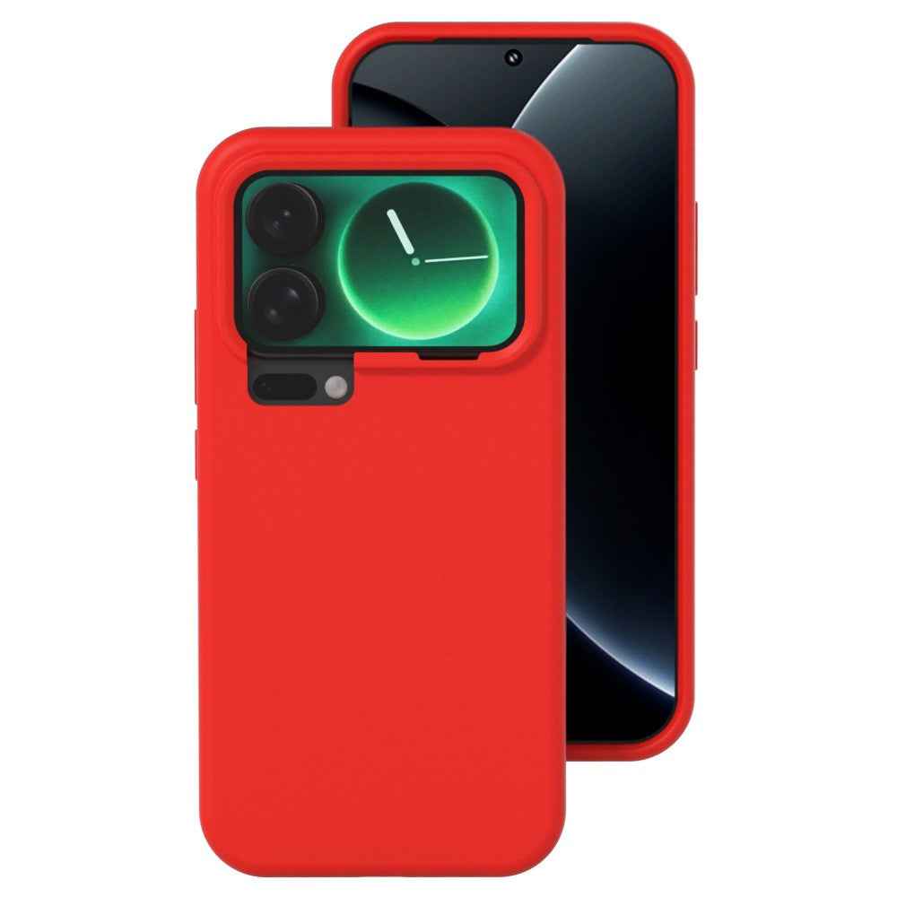 For Xiaomi 17 Pro Liquid Silicone Phone Case Skin-Friendly Shockproof Protective Back Cover - Red