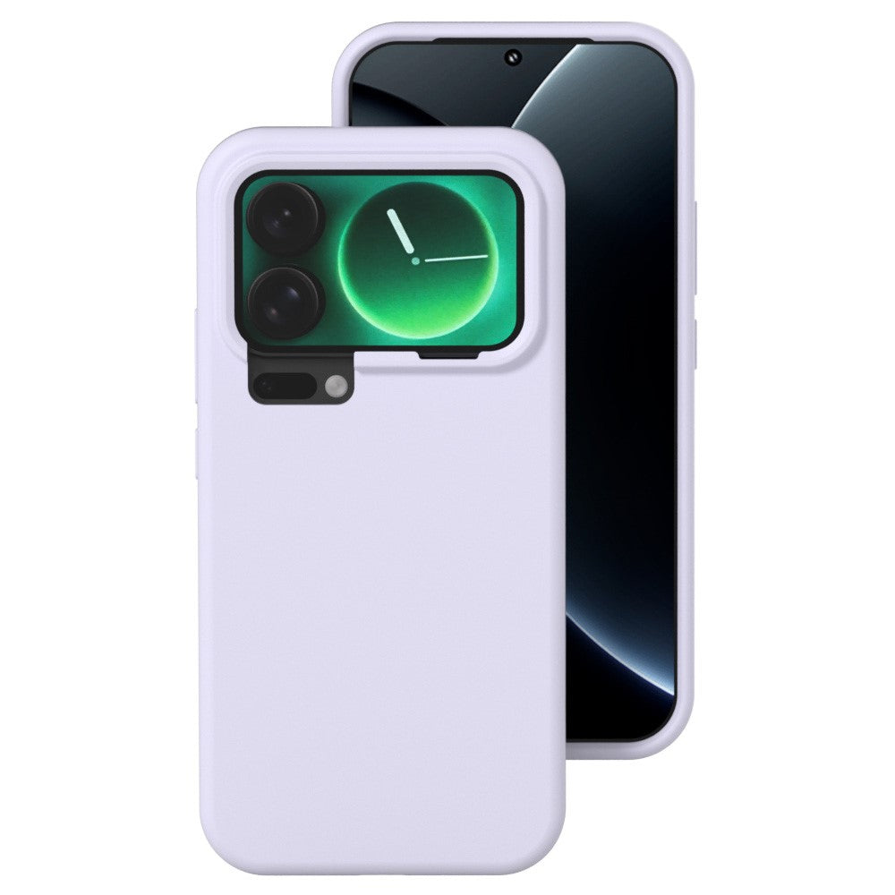For Xiaomi 17 Pro Max Liquid Silicone Phone Case Skin-Friendly Shockproof Protective Back Cover - Pea Purple
