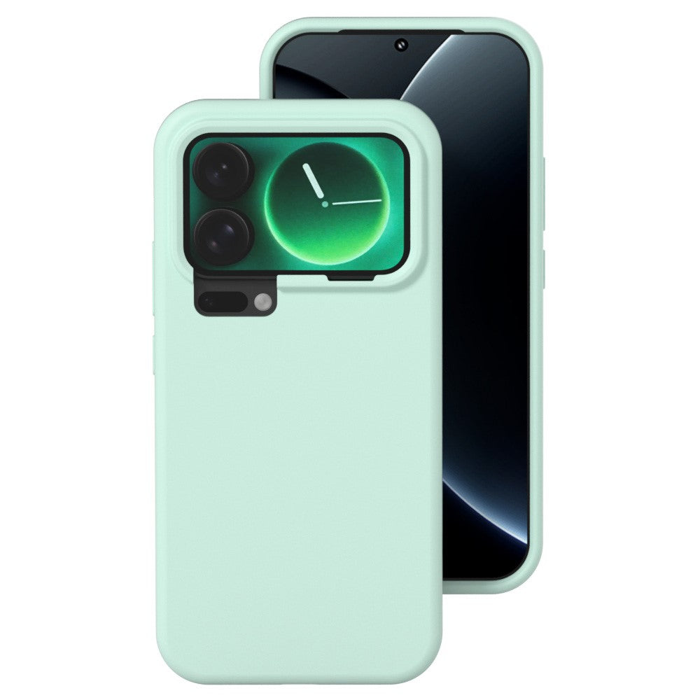 For Xiaomi 17 Pro Max Liquid Silicone Phone Case Skin-Friendly Shockproof Protective Back Cover - Mint Green