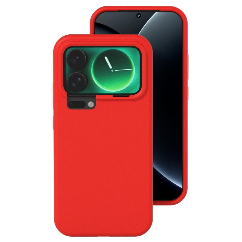 For Xiaomi 17 Pro Max Liquid Silicone Phone Case Skin-Friendly Shockproof Protective Back Cover - Red
