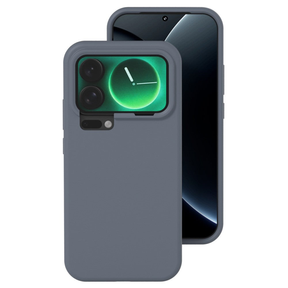 For Xiaomi 17 Pro Max Liquid Silicone Phone Case Skin-Friendly Shockproof Protective Back Cover - Dark Grey