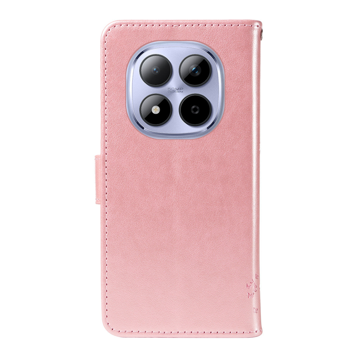 For Xiaomi Redmi Note 15 Pro 5G (Global) Phone Case with Stand Cat Tree Pattern Leather Wallet Mobile Cover - Rose Gold