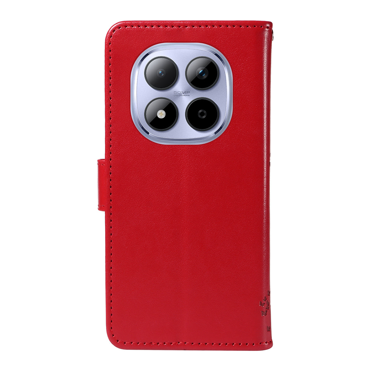 For Xiaomi Redmi Note 15 Pro 5G (Global) Phone Case with Stand Cat Tree Pattern Leather Wallet Mobile Cover - Red