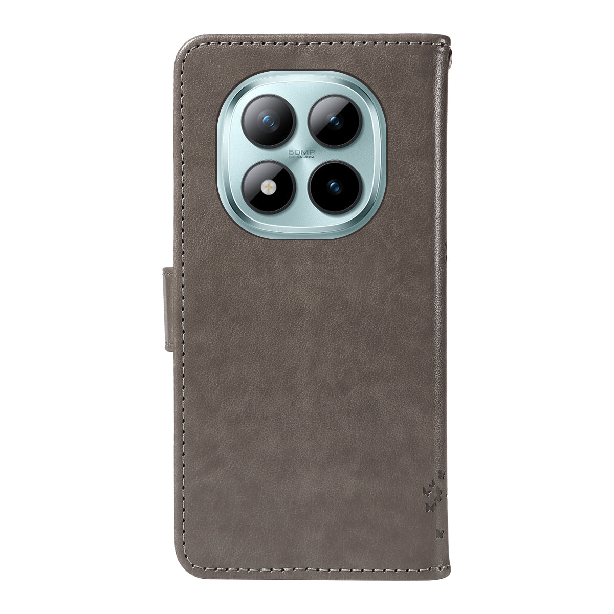 For Xiaomi Poco M8 Pro 5G / Redmi Note 15 Pro+ 5G (Global) Phone Case with Stand Cat Tree Pattern Leather Wallet Mobile Cover - Grey