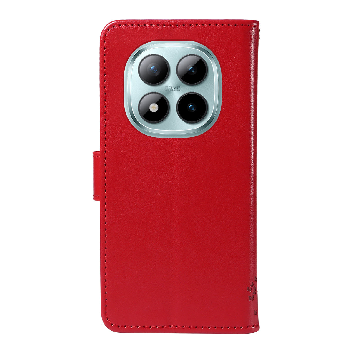 For Xiaomi Poco M8 Pro 5G / Redmi Note 15 Pro+ 5G (Global) Phone Case with Stand Cat Tree Pattern Leather Wallet Mobile Cover - Red