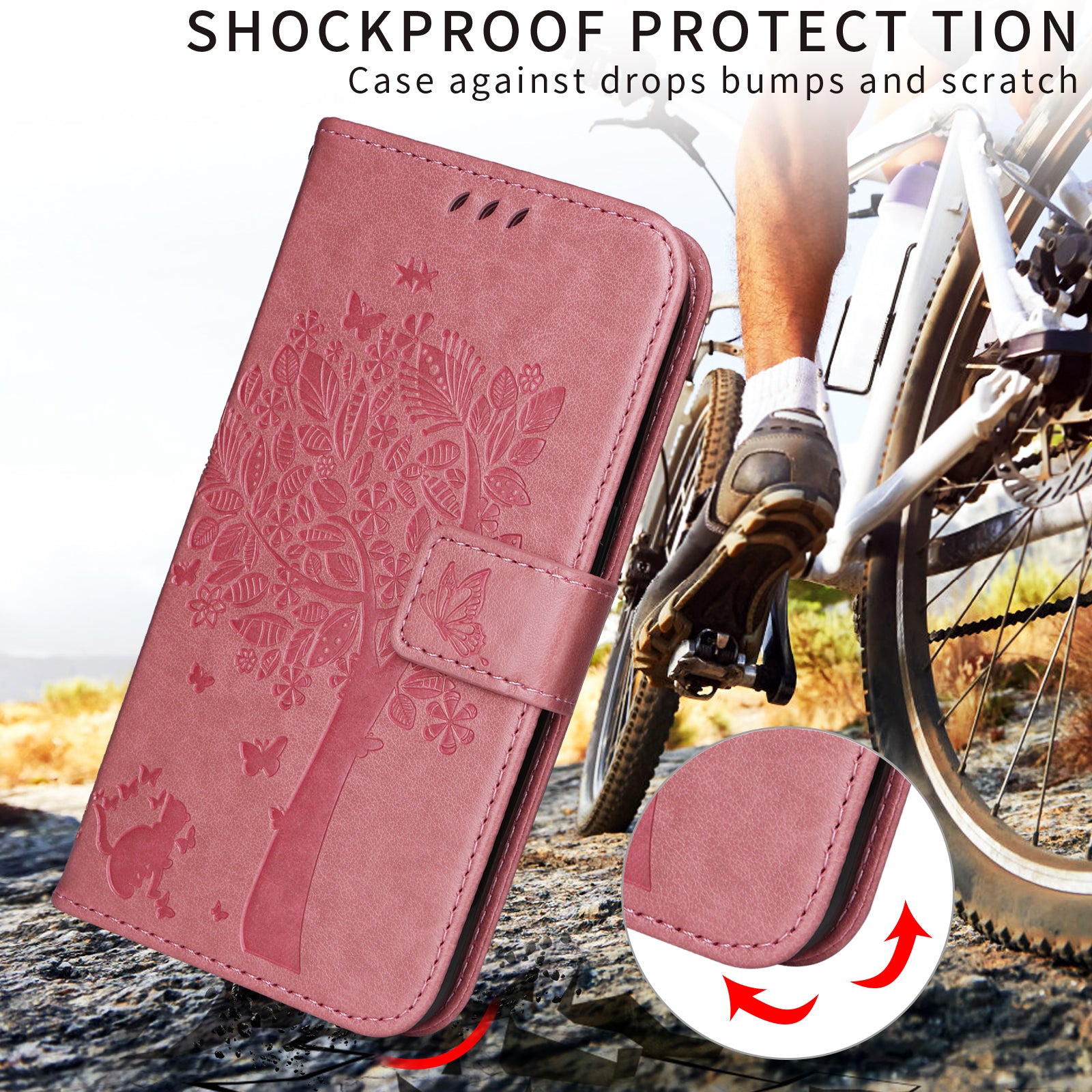 For Xiaomi Poco M8 Pro 5G / Redmi Note 15 Pro+ 5G (Global) Phone Case with Stand Cat Tree Pattern Leather Wallet Mobile Cover - Pink