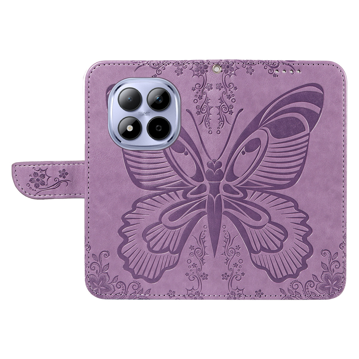 For Xiaomi Redmi Note 15 Pro 5G (Global) Case Butterfly Pattern PU Leather Folio Flip Phone Cover -  Light Purple
