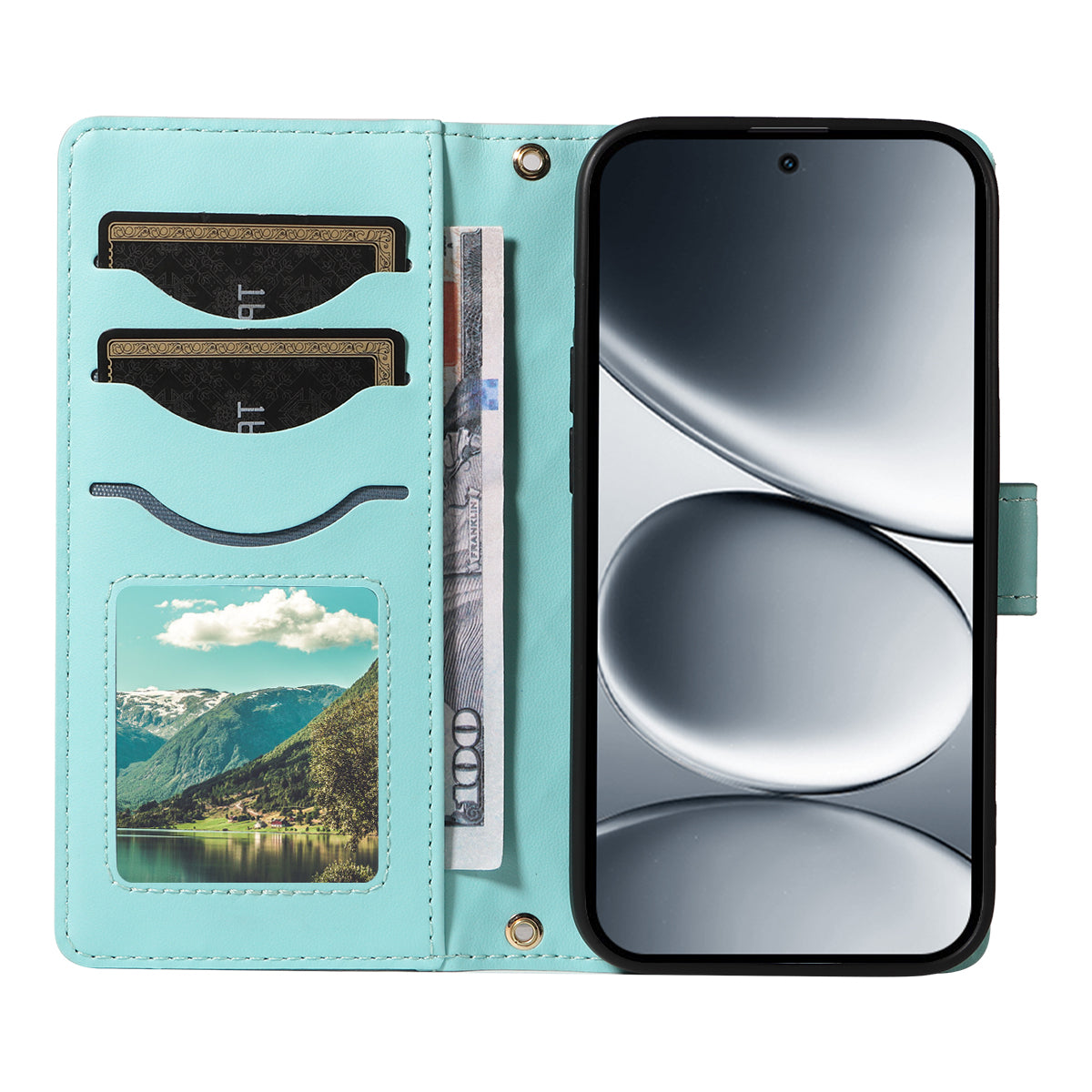 For Xiaomi Redmi Note 15 Pro 5G (Global) Wallet Case Rhombus Leather Phone Cover with Strap - Green