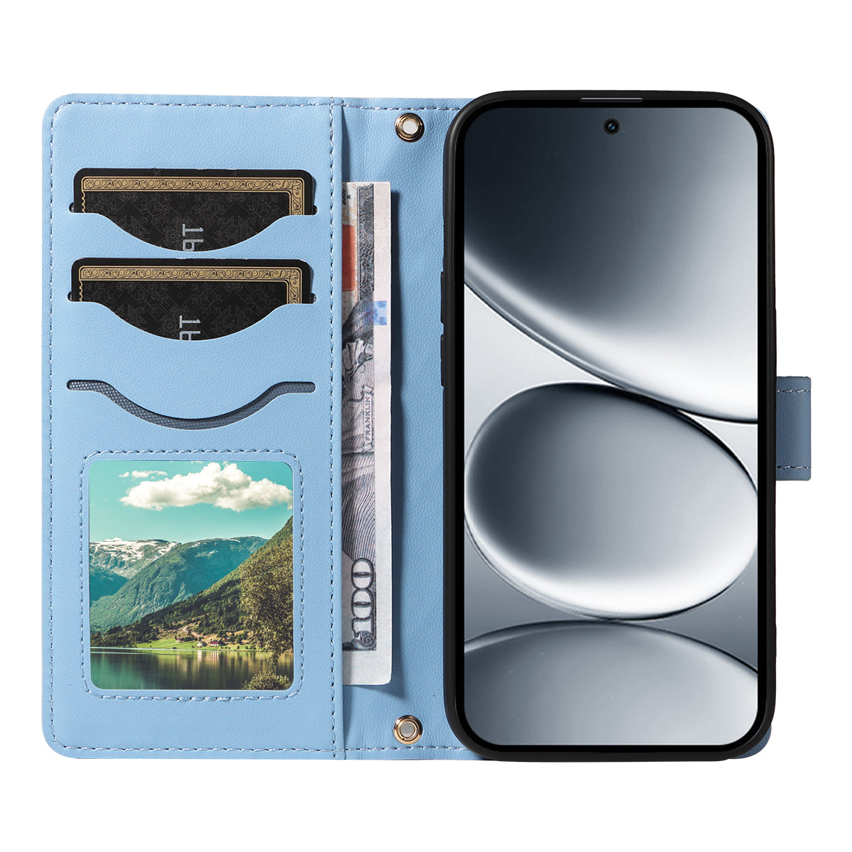 For Xiaomi Redmi Note 15 Pro 5G (Global) Wallet Case Rhombus Leather Phone Cover with Strap - Blue