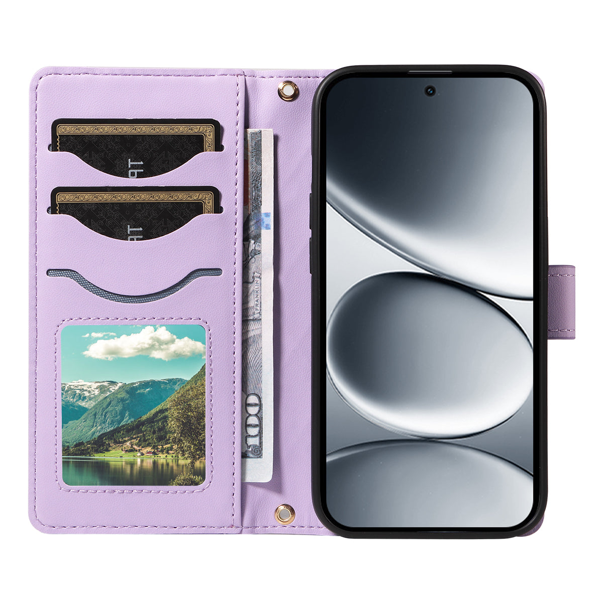 For Xiaomi Redmi Note 15 Pro 5G (Global) Wallet Case Rhombus Leather Phone Cover with Strap -  Light Purple