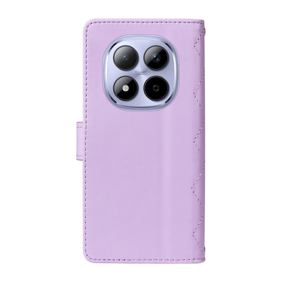 For Xiaomi Redmi Note 15 Pro 5G (Global) Wallet Case Rhombus Leather Phone Cover with Strap -  Light Purple