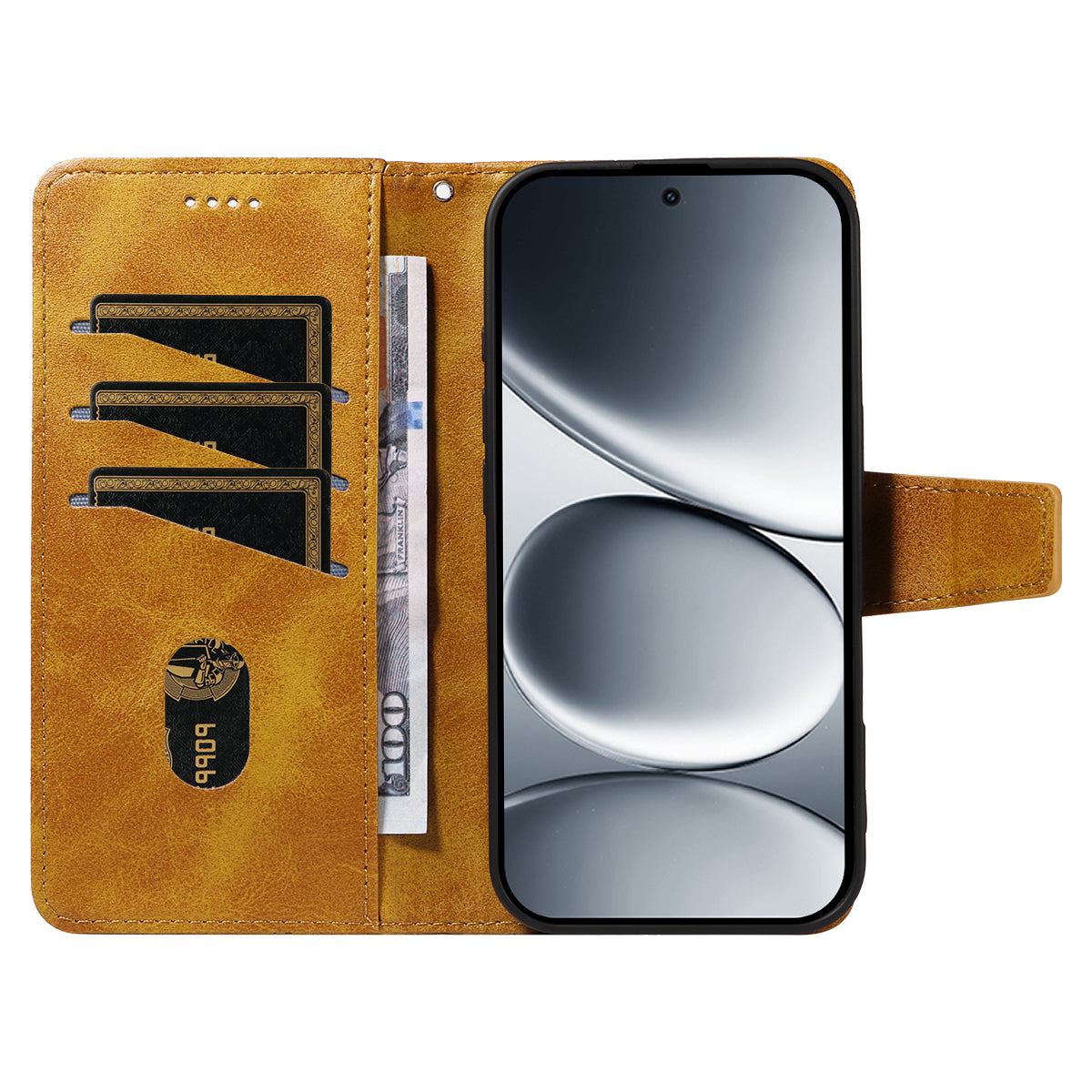 For Xiaomi Redmi Note 15 Pro 5G (Global) Leather Case Wallet Stand Grids Imprinted Phone Cover with Strap - Yellow